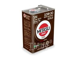 Моторное масло синтетическое MITASU 10W30 4L GOLD SN API SN ILSAC GF-5, Dexos 1 100% СИНТ. MJ1054