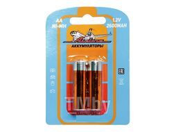 Батарейки AA HR6 аккумулятор Ni-Mh 2600 mAh 2шт AIRLINE AA-26-02