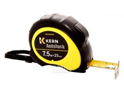 Рулетка измер. KERN ANTISHOCK, 7,5м/25мм, 2-стор. желт. лента, автоcтоп.+2фикс., корп.2К,магнит KE200005