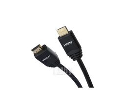 Кабель 2Е HDMI 2.0 (AM/AM) High Speed, Alumium, black 5m 2EW-1109-5M