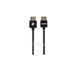 Кабель 2Е HDMI 2.0 (AM/AM) Slim, High Speed, Alumium, black 2m 2EW-1119-2m