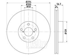 Тормозной диск Subaru Impreza (1994-12.2000), Outback (11.2003-) F TEXTAR 92139500