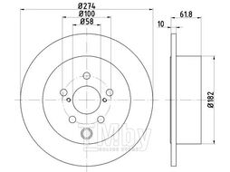 Тормозной диск SUBARU FORESTER 13-, IMPREZA/XV 12- R TEXTAR 92262003