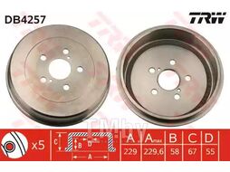 Тормозной барабан Toyota Avensis all 1997- TRW DB4257