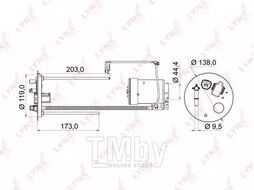 Фильтр топливный MITSUBISHI ASX 1.6-2.0 10>, Outlander II 2.0-2.4 09> LYNXauto LF-968M