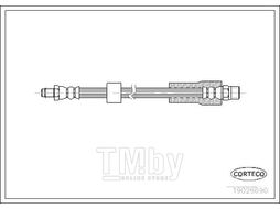 Шланг тормозной BMW 7 E38 Rear L=300 CORTECO 19026690