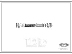 Шланг тормозной задн. Citroen AX 86-97, ZX 91-97, Xsara 97-05, Peugeot 306 93-02 CORTECO 19019119