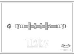 Шланг тормозной VW T4 -96 Front L=360 CORTECO 19020444