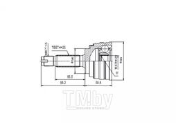 ШРУС внешний MITSUBISHI Galant 1.8-2.0 >96/Eclipse 2.0 91-95 AYWIPARTS AW1510172