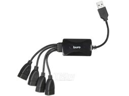 USB-хаб Buro BU-HUB4-0.3-U2.0-Splitter (черный)