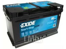 Аккумулятор AGM 80Ah 800A (R+) 315x175x190 mm EXIDE EK800