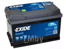 Аккумулятор Excell 71Ah 670A (R +) 278x175x175 mm EXIDE EB712