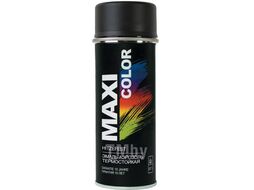 Эмаль-аэрозоль термостойкая черная 400 мл Maxi Color 0008MX