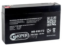 Аккумуляторная батарея Kiper HR-690 F2 6V/9Ah