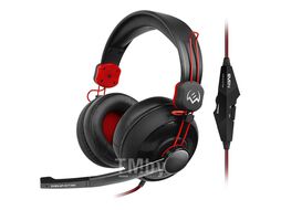 Наушники с микрофоном Sven AP-G777MV, 1.2м кабель, 3.5мм Black/Red