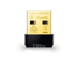 Беспроводной адаптер TP-Link USB 2.0, 802.11n, до 150Mbps, TL-WN725N Black