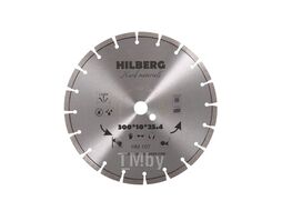 Диск алмазный по железобетону Hilberg серия Hard Materials Laser 300x10x25.4/12 mm HM107