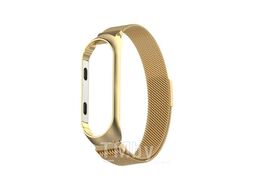 Ремешок Miru для Mi Band 3 Xiaomi milanese золотой