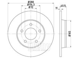 Тормозной диск Mazda 3 (10.2003-) 2.0i, (2009-) 2.0i, 2.2i R TEXTAR 92130600