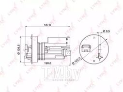 Фильтр топливный NISSAN Teana(J31) 2.3-3.5 03-08, Presage(U31) 2.5-3.5 2WD 03-09 LYNXauto LF-975M