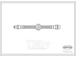 Шланг тормозной BMW 7 E65, E66 Front CORTECO 19031636