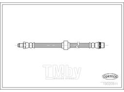 Шланг тормозной передн. Renault Laguna 93-01, Trafic 89-01 CORTECO 19020611