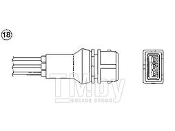 Лямбда-зонд OZA727-EE3 VW Golf 1.3 KAT 86-, Jetta, Polo NGK 91941