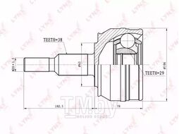 ШРУС VW Transporter 5 2.0TD-3.2 03> LYNXauto CO-8006