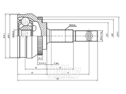 ШРУС внешний NISSAN Sunny(B13) 1.6 92-95/Pulsar 1.5-1.6 90>/Almera(N15) 1.6-2.0D 95-00 AYWIPARTS AW1510069A