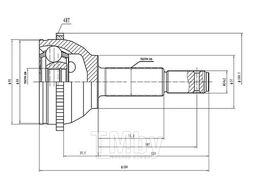 ШРУС внешний FORD Transit 2.0D-2.4TD (00>06) AYWIPARTS AW1511085A