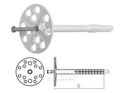 Дюбель для теплоизоляции 10х220 мм с металлич. гвоздем (100 шт в карт. уп.) STARFIX (SMC4-61288-100)