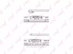 Комплект щеток стеклоочистителя (2шт.) LADA Kalina 08> / Granta 11>, MAZDA 2(DY) 03-07 / Premacy(CP) 99-05, RENAULT Megane 96-99, TOYOTA Corolla(E12) 02-07 / Picnic 96-01, VW Polo Sedan 10>, KIA Sportage(JE) 04>, LYNXauto 6040LR
