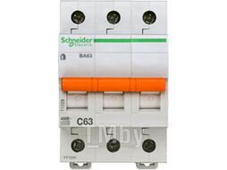 Автоматический выключатель Домовой ВА63 3П 63A C 4,5 кА Schneider Electric 11229