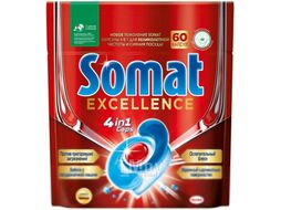 Капсулы для посудомоечных машин Somat Excellence 4в1 (60шт)