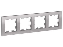 Рамка AtlasDesign 4-постовая, алюминий Schneider Electric ATN000304