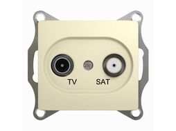 Розетка TV-SAT Glossa одиночная 1dB, бежевый Schneider Electric GSL000297