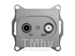 Розетка TV-SAT Glossa одиночная 1dB, алюминий Schneider Electric GSL000397