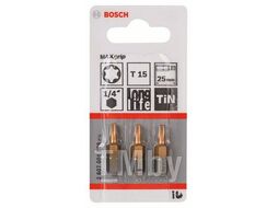 Насадка (бита) Torx Т15х25мм TIN (2607001689) (BOSCH)