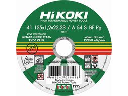 Круг отрезной 125х1.2х22мм, A54S, тип41 HiKOKI RUH12512