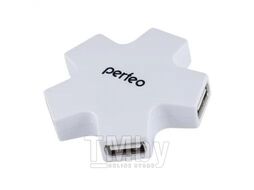 USB-хаб Perfeo 4 Port PF-HYD-6098H / PF_5049 (белый)