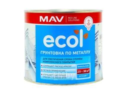 Грунтовка ГФ-021 ECOL по металлу светло-серая, 2,4л, 2.3кг