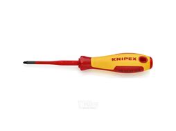 Отвёртка PlusMinus Pozidriv PZ/S 1 Slim VDE 1000V, длина стержня 80 мм, L-187 мм KNIPEX 982501SLS