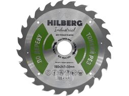 Диск пильный 190 Industrial Дерево Тонкий Рез 190*1,6*24Т*30 mm Hilberg HWT190