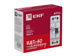 Устройство защитного отключения УЗО ВДТ-40 2P 16А/ 10мА (электронное) EKF Basic