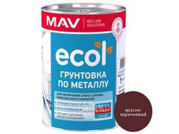 Грунтовка ГФ-021 ECOL по металлу красно-коричневая, 2,4л, 2.3кг