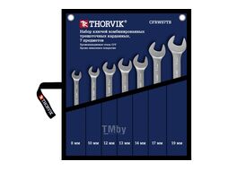 Набор ключей гаечных комбинированных трещоточных карданных в сумке, 8-19 мм, 7 предметов Thorvik CFRWS7TB