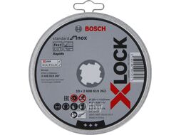 Круг отрезной 125х1.0x22.2 мм для нерж. стали X-LOCK Standard BOSCH (10 шт.) (прямой)