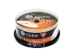 Оптический диск CD-RW 700Mb 12x HP CakeBox 25 шт. 69313