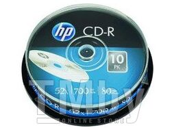 Оптический диск CD-R 700Mb HP 52x CakeBox 10 шт 69308