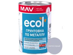 Грунтовка ГФ-021 ECOL по металлу светло-серая, 1л, 1кг